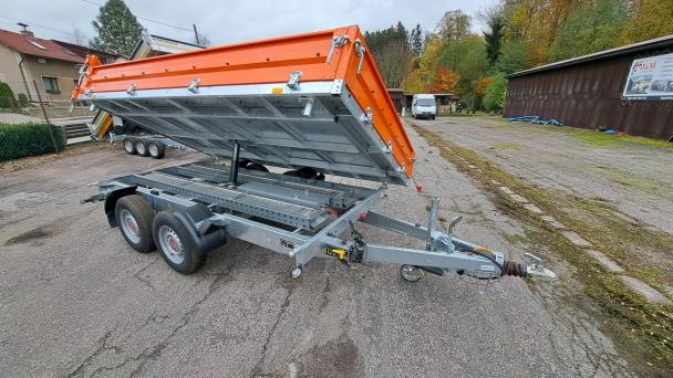 STEMA , elektricky třístranný sklopný přívěs, 3.500 Kg
